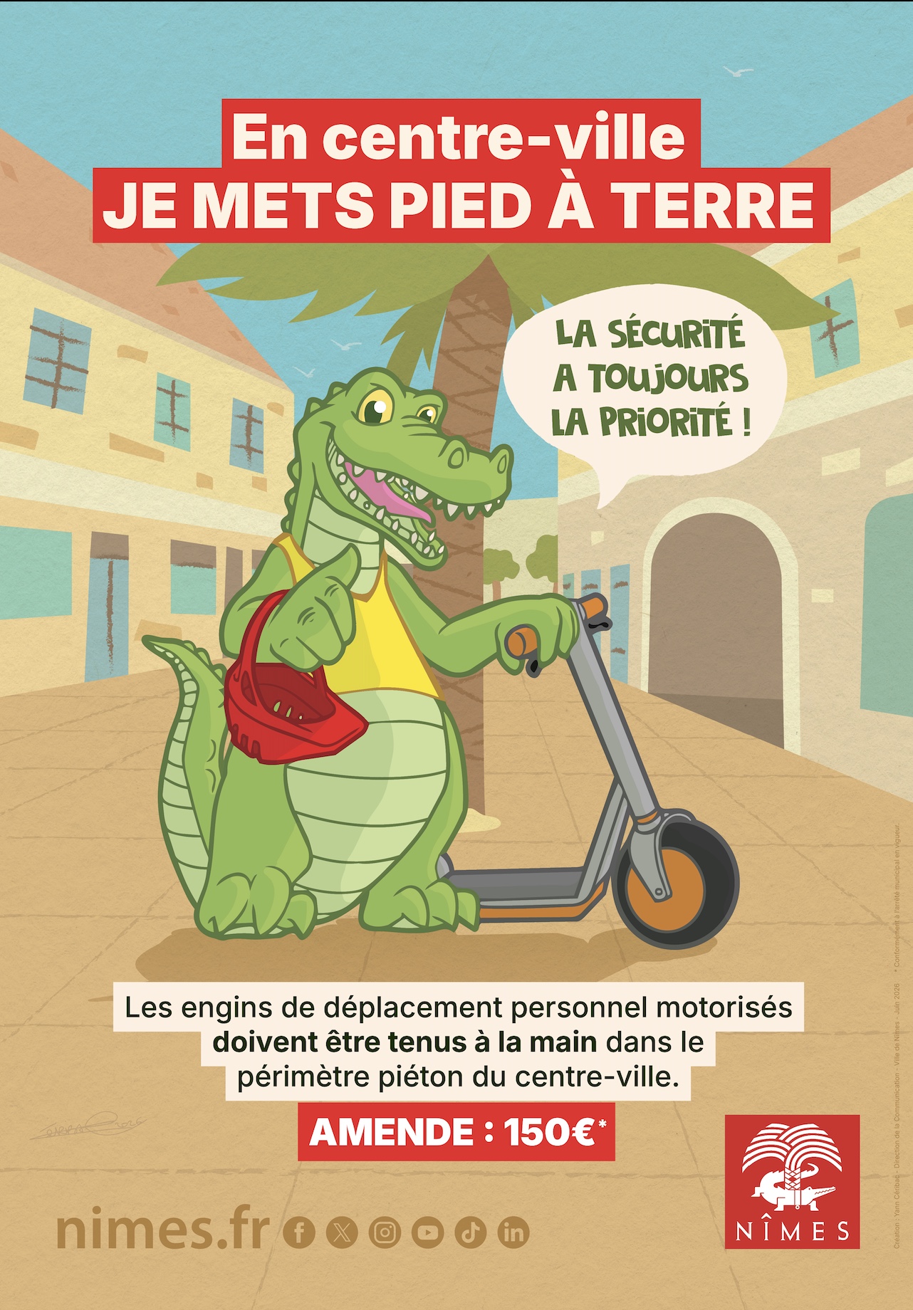 Nouvelle règlementation pour les trottinettes, à Nîmes.