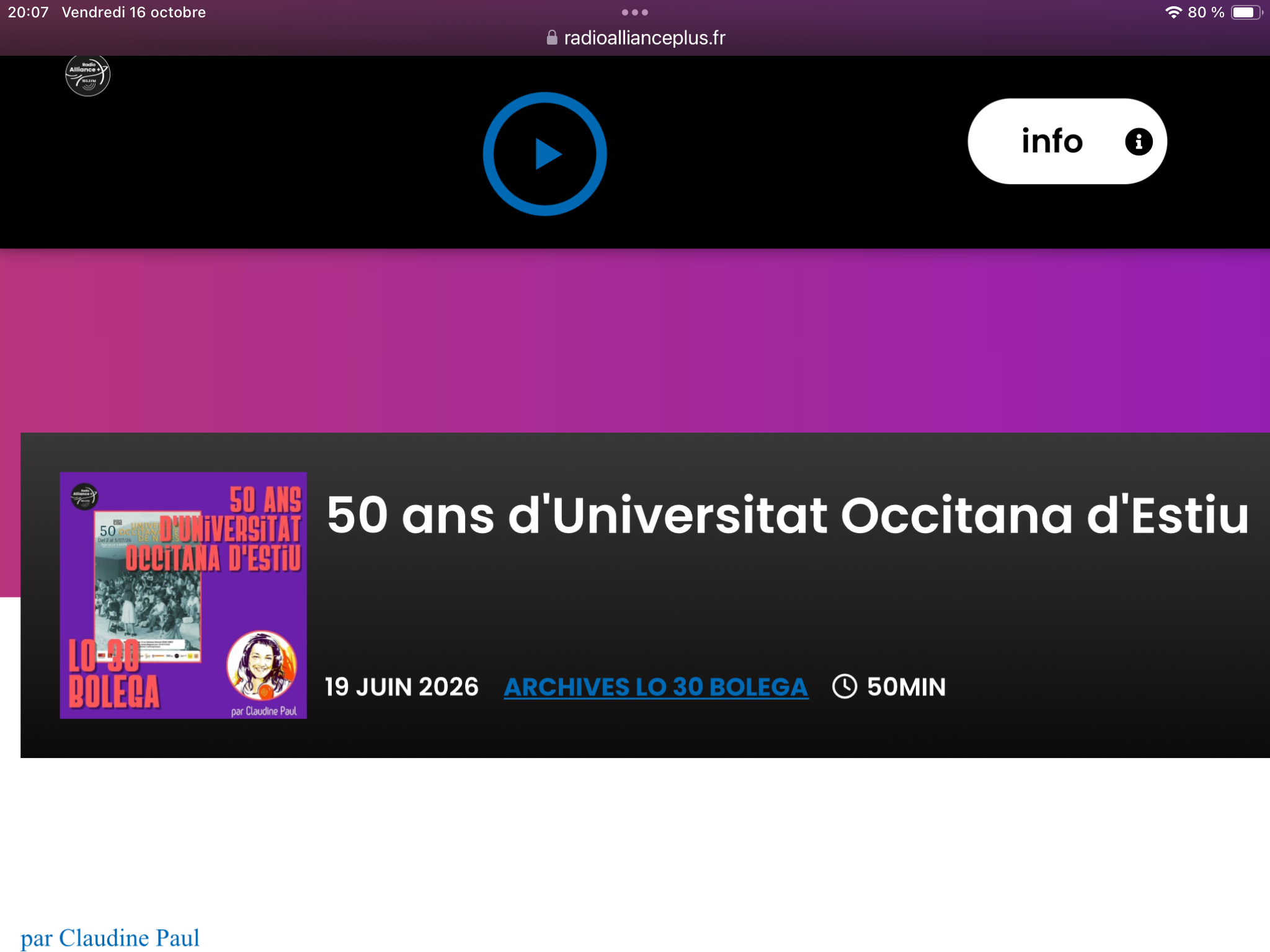 50 ans d’Université Occitane d’Été à Nîmes